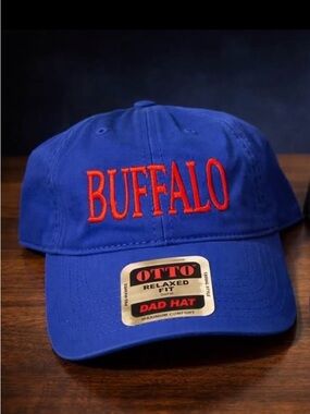 OTTO Royal Blue Cap hat with Red BUFFALO Embroidery